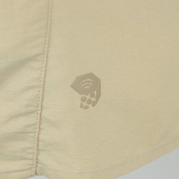 Mountain Hardwear Women's Size 6 Tan Quick Dry Short Sleeve Button Up Shirt - Picture 6 of 8